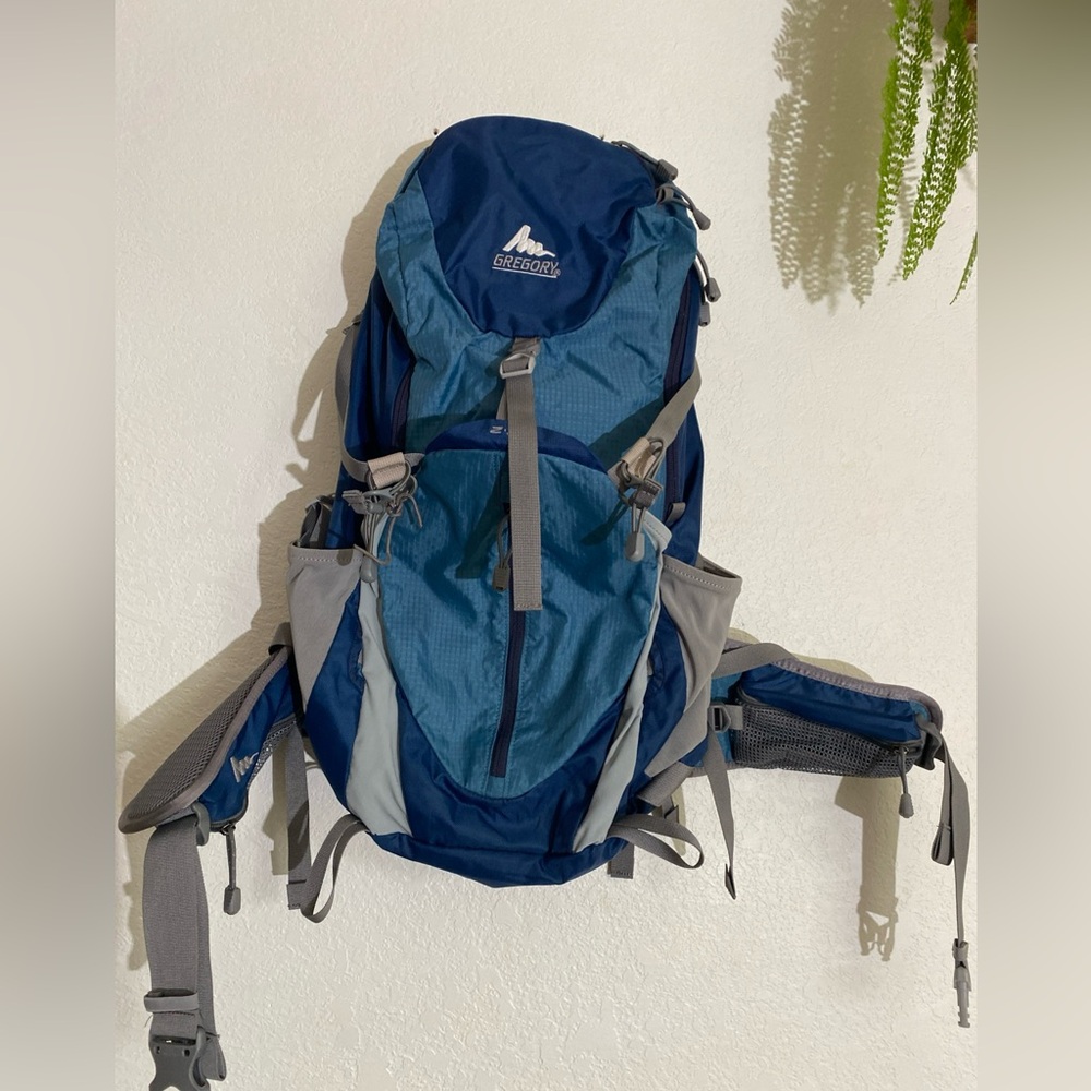 Gregory Z-30 Jetstream DTS Hiking Backpack Blue Camping Backpacking SZ MEDIUM